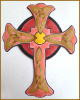Painted metal cross wall decor, Religious Cross, Christian Gift, Christian wall hanging - 18"
