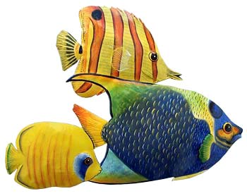 Details about   Tropical Metal Parrot Wall Sculpture Nautical Beach Sea-life Fish Lobster Decor 