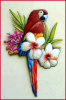 Scarlet Macaw - Hand Painted Metal Art Parrot Wall Hanging - Tropical Decor - 26" x 18"