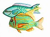 Hand Painted Tropical Fish Wall Art - Beach Decor, Outdoor Metal Art, Painted Metal Wall Hanging - 1
