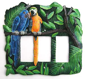 Macaw metal switchplate