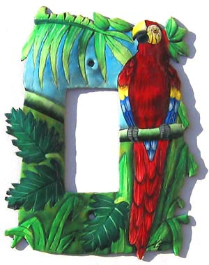 Parrot metal switchplate cover