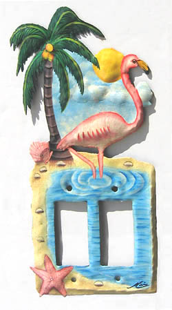 Flamingo switchplate cover