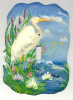 White Egret Painted Metal Light Switchplate Cover - Switch Plate