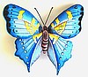 Butterfly Design - Painted Metal Butterfly Wall Hanging - Garden Decor - 21"
