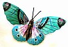 Butterfly Wall Hanging -Metal Wall Decor,Painted Metal Tropical Wall Art, Butterfly Art - 22"