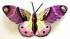 Purple Butterfly Metal Wall Hanging ,Haitian Painting- Outdoor Patio Decor -Metal Art - 13"