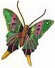 Butterfly Hand Painted Metal Wall Hanging - Garden Decor -14"