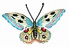 Butterfly Painted Metal Wall Decor -Wall Hanging - 13 1/2"