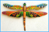 Painted Metal Wall Hanging, Tropical Decor, 34" Dragonfly, Tropical Art, Outdoor Metal Art, Tropical