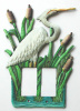 Rocker Switchplate Cover - Hand Painted White Egret - Double