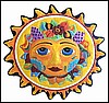 Sun Design - Hand Painted Metal Wall Decor - Handcrafted in Haiti - 34"