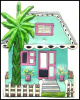 Caribbean Cottage Tropical Switch Plate Cover - Hand Painted Metal