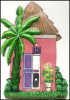 Painted Metal Light Switch Cover - Tropical Caribbean House Switchplate