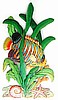 Decorative Tropical Fish ,Hand Painted Metal Wall Hanging, Beach Decor, Tropical Decor - 34"
